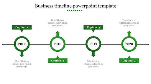 Business Timeline PowerPoint Template from SlideEgg