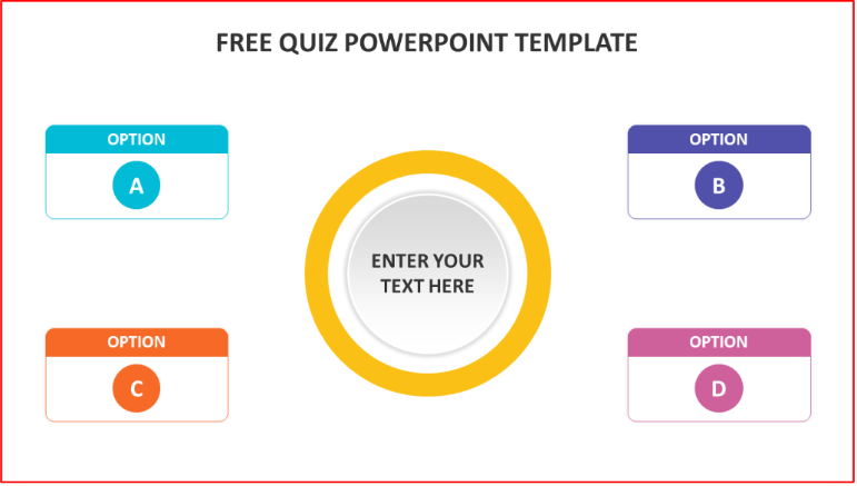 Free quiz presentation slide with four options