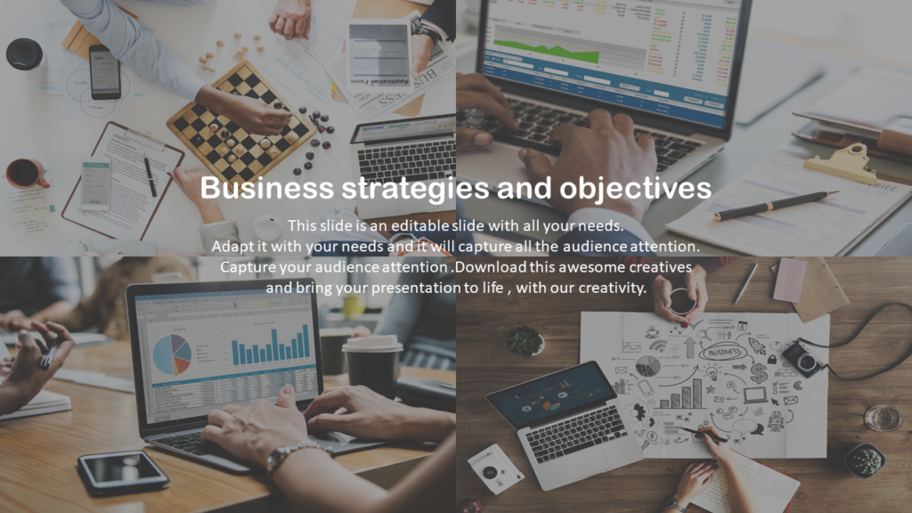 Business Slide to present the strategies and objectives of your business