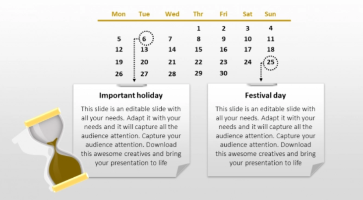 Inserting additional text boxes to add events, holidays, or any other important information to specific dates.