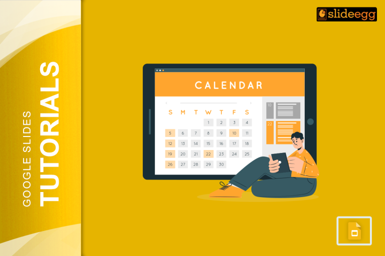 Banner for the blog "Create a Calendar in Google Slides in Minutes". Learn the steps to create a calendar in Google Slides.