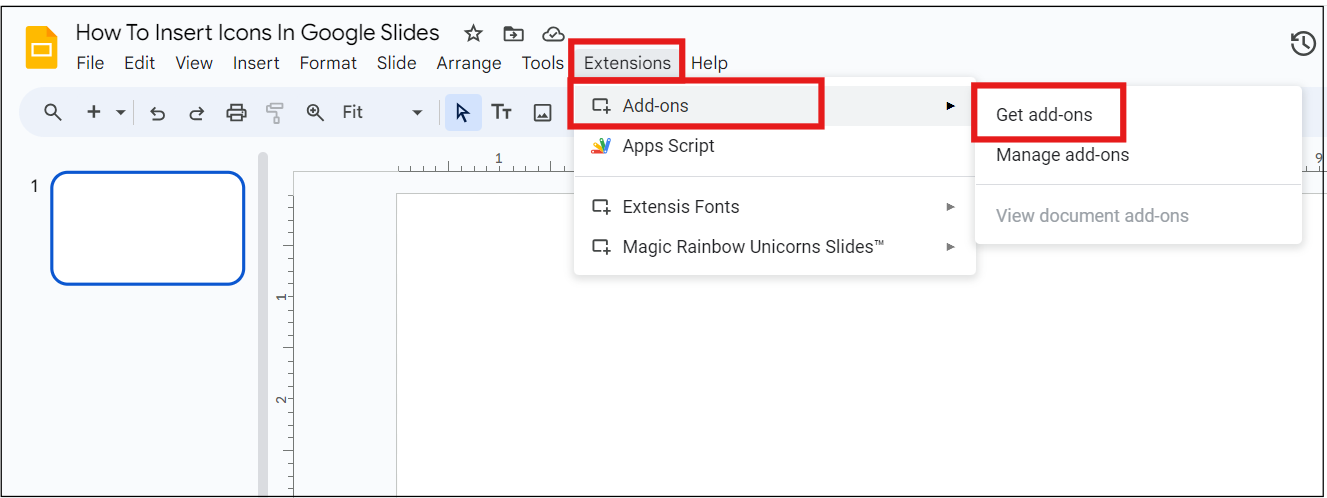 How to Insert and Edit Icons in Google Slides