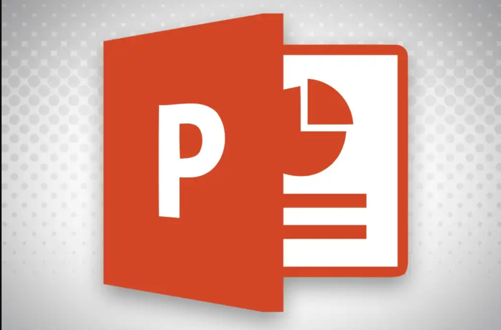 Microsoft PowerPoint Image to indicate "Open the PowerPoint application on your desktop" 