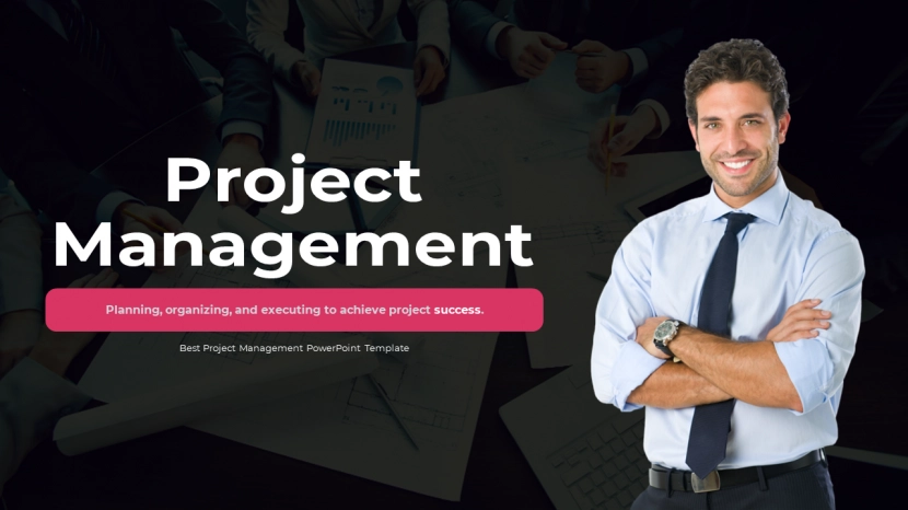 Project Management Presentation Template from SlideEgg with an executive