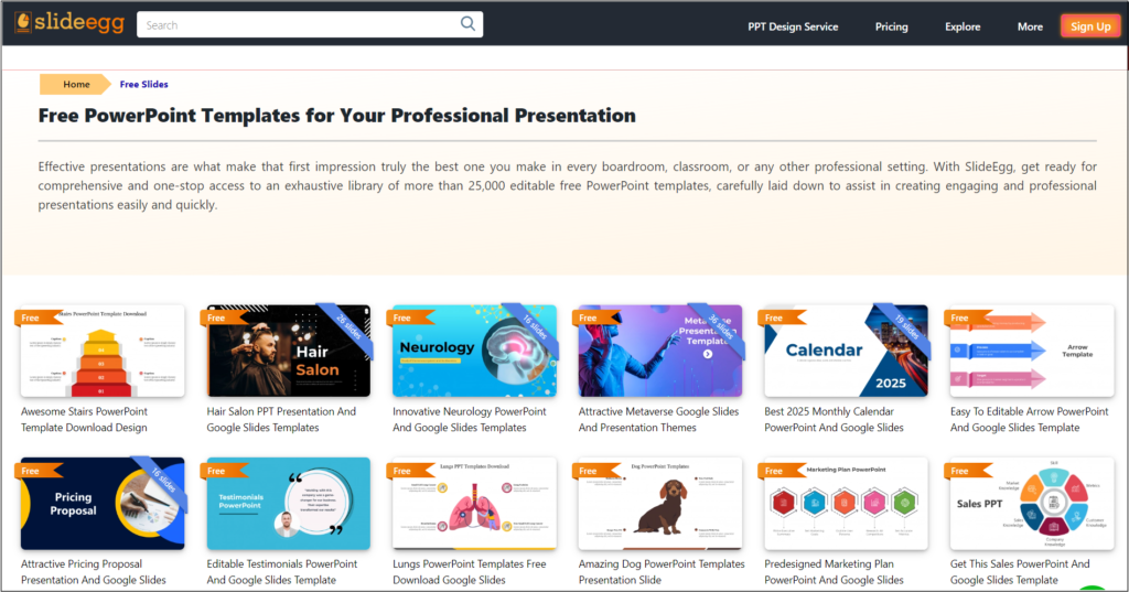 SlideEgg's Premade Collection of Free PowerPoint Templates, Canva, And Google Slides