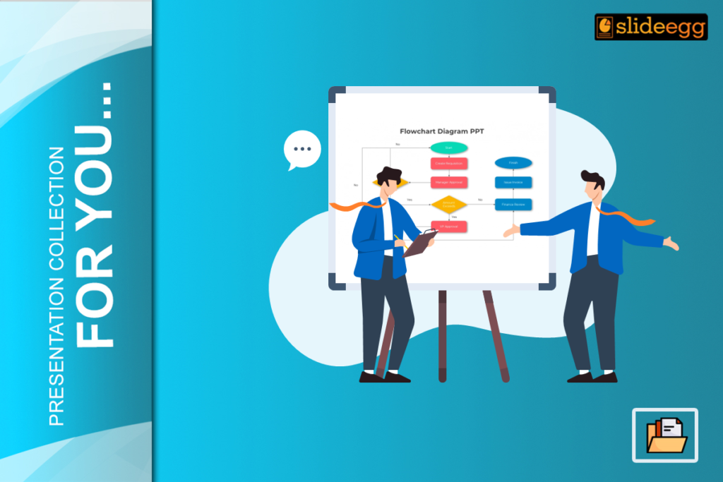 Two professionals discussing a flowchart diagram on a whiteboard, sharing simple and engaging tips for project managers