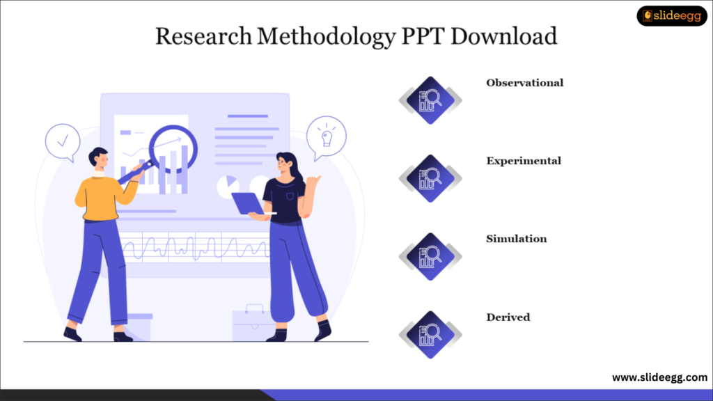 Illustration of two professionals trying to explain the strategies and progress during a research.