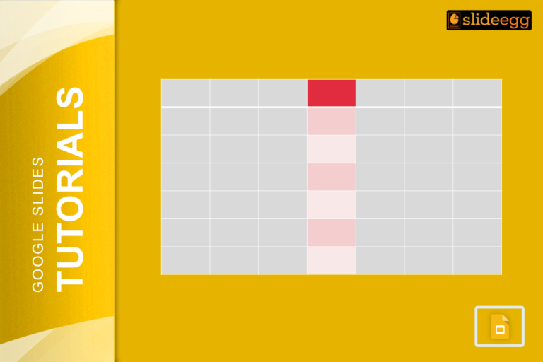 Banner image for the blog 'How to Make Columns in Google Slides,' featuring a grid design with a highlighted red column.