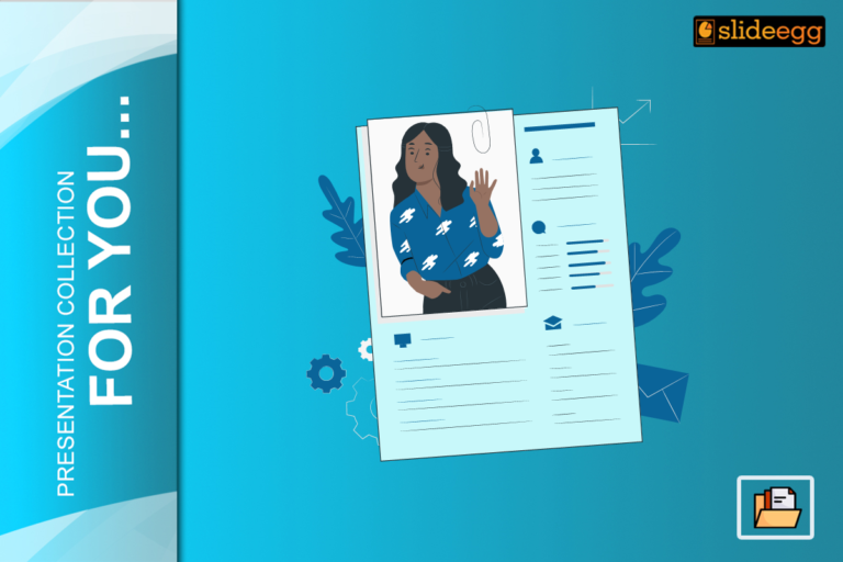 Illustrated banner featuring a profile document with a person's photo on a blue background, representing resumes or profiles