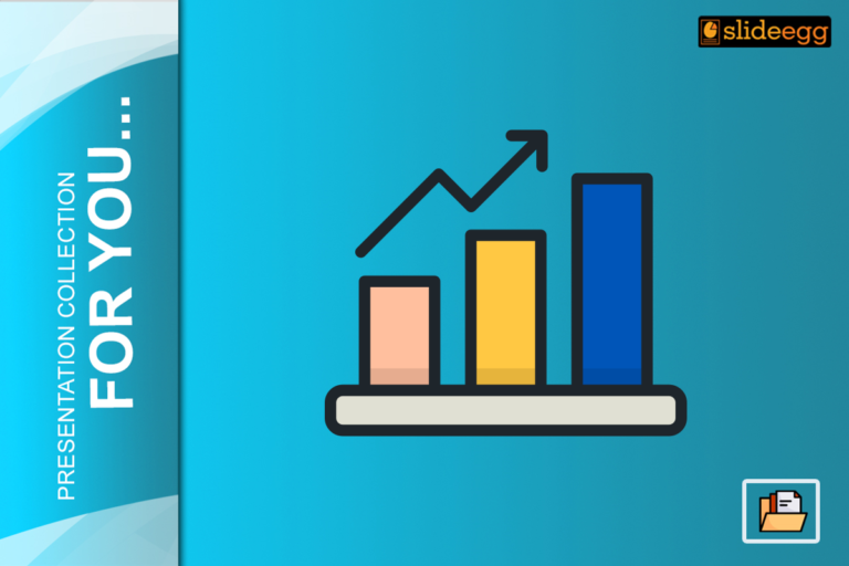 A colorful bar chart illustration with an upward arrow, symbolizing growth and success, on a blue gradient background.