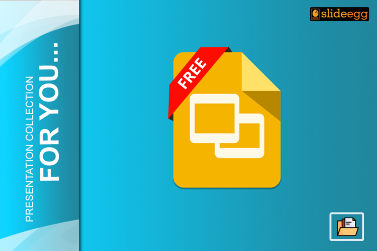 "Illustration of a yellow Google Slides icon with a red 'FREE' label on a blue background for free template resources.