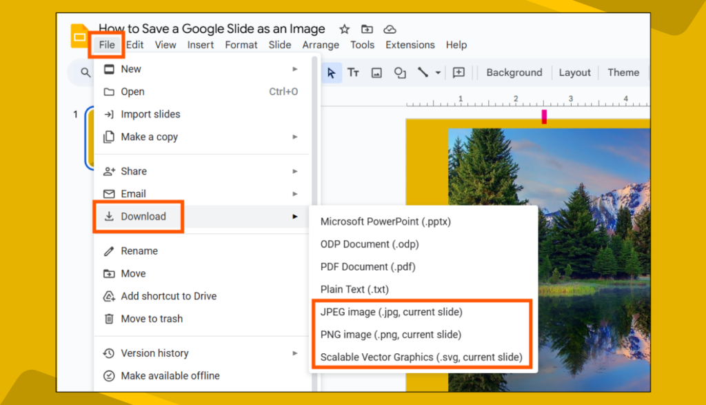 File_Download as an Image Options in Google Slides