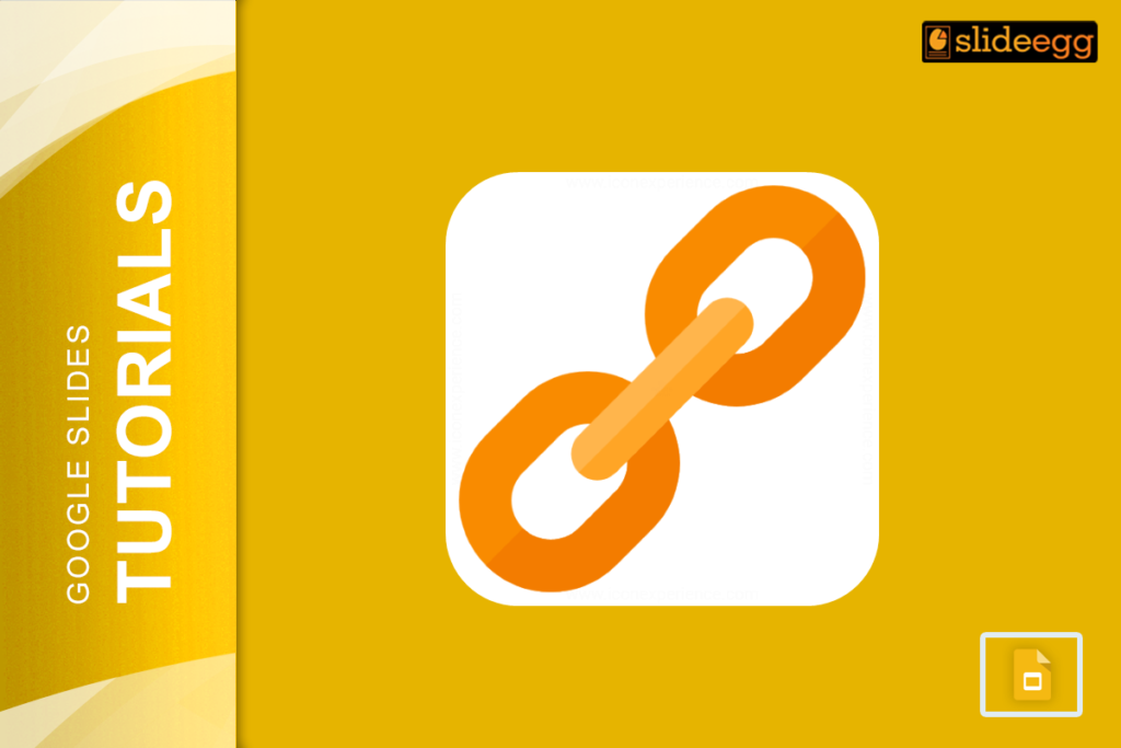 Banner of the blog "How to Link an Image in Google Slides", feature link icon.