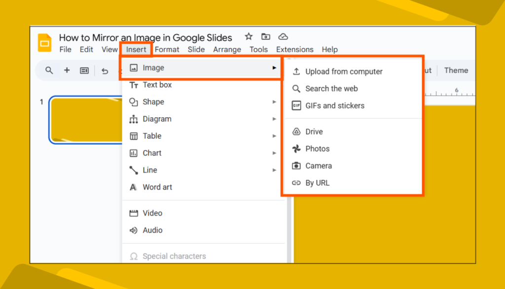 Insert_Image Option in Google Slides