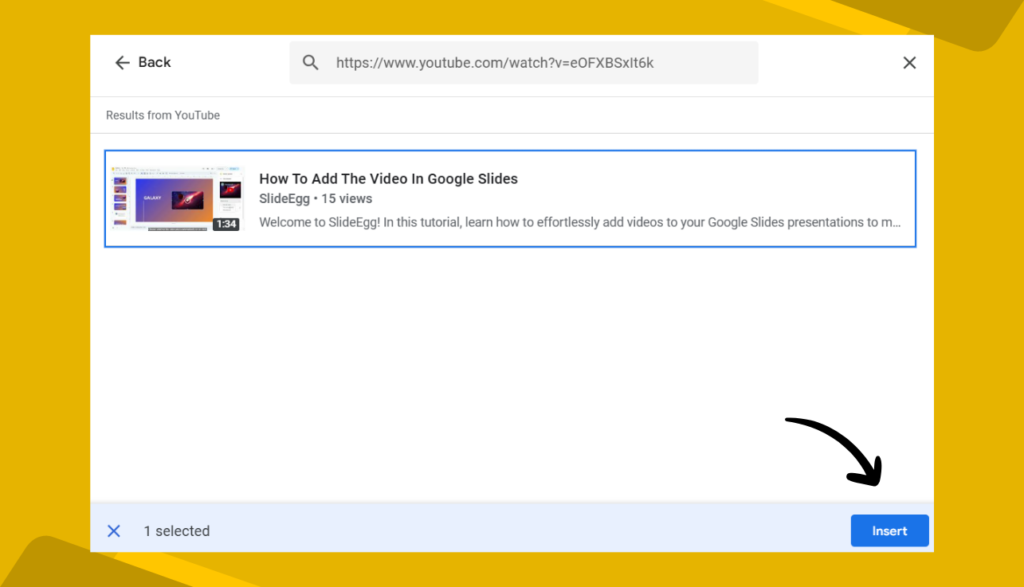 Inserting YouTube Video in Google Slides