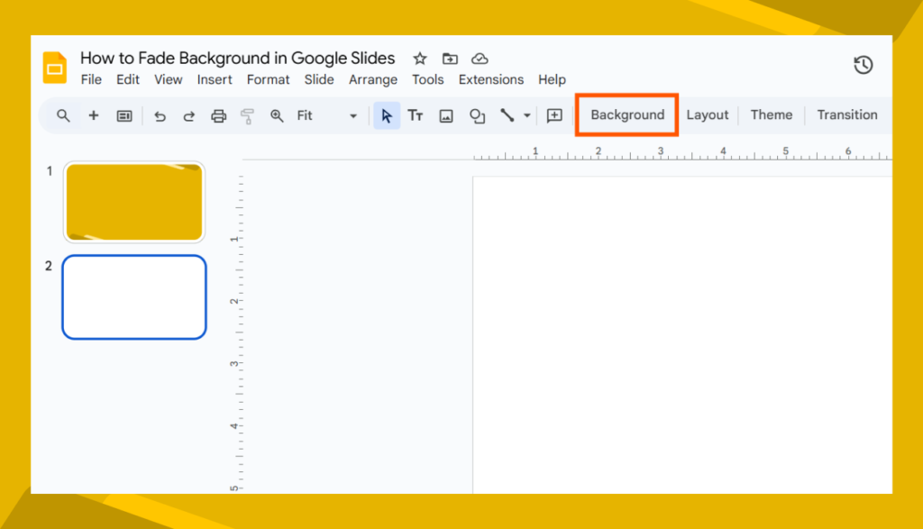 Background Option in Google Slides