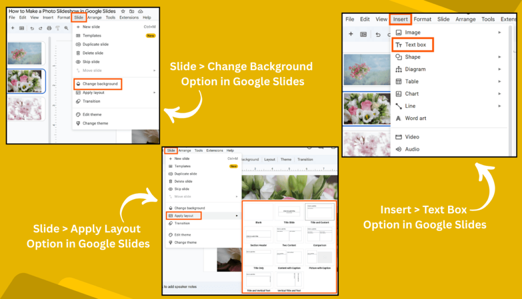 Customizing Slides Options in Google Slides