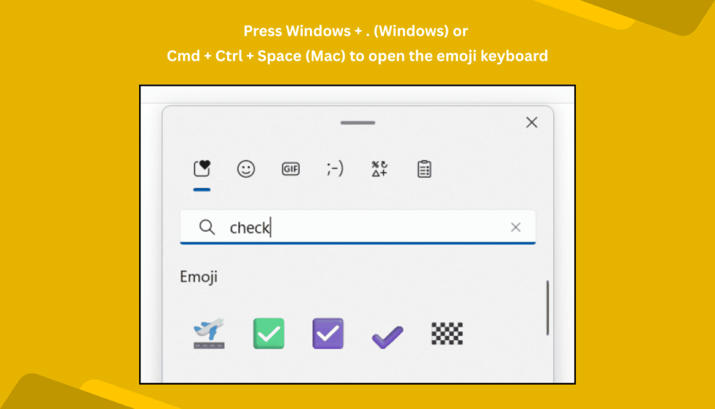 Inserting Checkbox Using Emojis Option in Google Slides