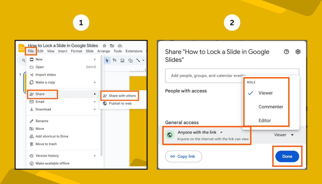 Steps to Share a View-Only Slide in Google Slides