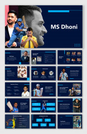 Creative MS Dhoni PPT Presentation And Google Slides Themes