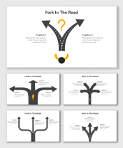 Editable Fork In The Road PPT And Google Slides Themes