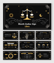 Attractive Month Zodiac Sign Libra PPT And Google Slides