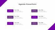 Agenda PowerPoint And Google Slides With Purple Color