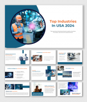 Top Industries In USA 2024 PowerPoint And Google Slides