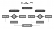 Gray Color Stunning Flow Chart PPT Template Slide Design