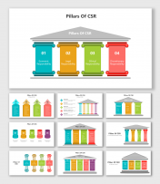 Innovate Pillars Of CSR PowerPoint And Google Slides