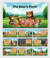 Amazing The Bears Picnic PowerPoint And Google Slides