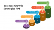 3D Shapes Business Growth Strategies PPT And Google Slides