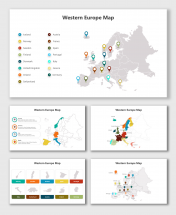 Innovative Western Europe Map PowerPoint And Google Slides