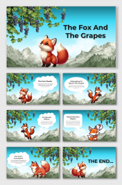 Creative The Fox And The Grapes PowerPoint And Google Slides