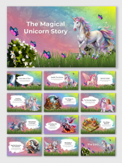 Attractive The Magical Unicorn PowerPoint And Google Slides