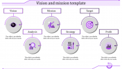 Six-Nodes Vision And Mission PPT Template & Google Slides