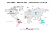 Creative Map Of The Continents PPT And Google Slides