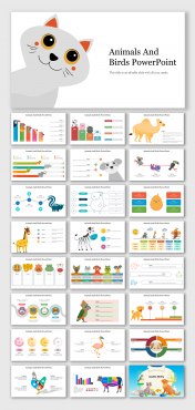 Innovative Animals and Birds PowerPoint Google Slides Themes