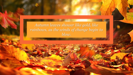 Attractive Autumn Leaves Falling Background For Presentation