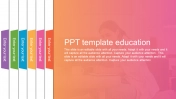 Awesome PPT Template Education With Portfolio Model