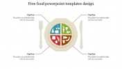 Use Free Food PowerPoint Templates Design-Four Node