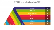 Mẫu PowerPoint 5W2H: Bạn muốn thiết kế một bài trình bày thuyết trình chuyên nghiệp và đầy thuyết phục? Mẫu PowerPoint 5W2H sẽ giúp bạn hoàn thành công việc đó một cách dễ dàng và nhanh chóng. Với tính năng sẵn sàng sử dụng, bạn có thể áp dụng mẫu này cho bất kỳ chủ đề nào và làm nổi bật thông tin của mình. Tải xuống mẫu PowerPoint 5W2H để làm bài trình bày của bạn thêm chuyên nghiệp và hấp dẫn.