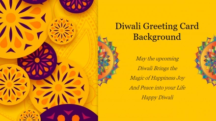 Awesome Diwali Greeting Card Background PowerPoint