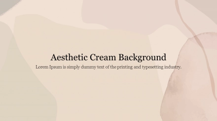 Innovative Aesthetic Cream Background PowerPoint Template