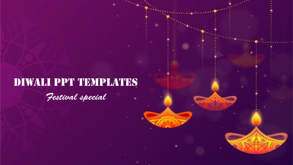 Gorgeous Diwali PPT Templates Slide Design-One Node