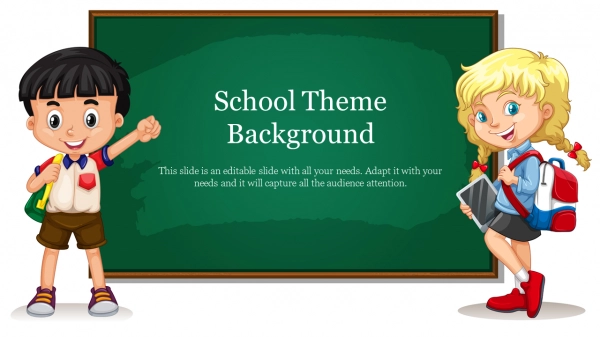 School Theme Background PowerPoint Presentation Slide