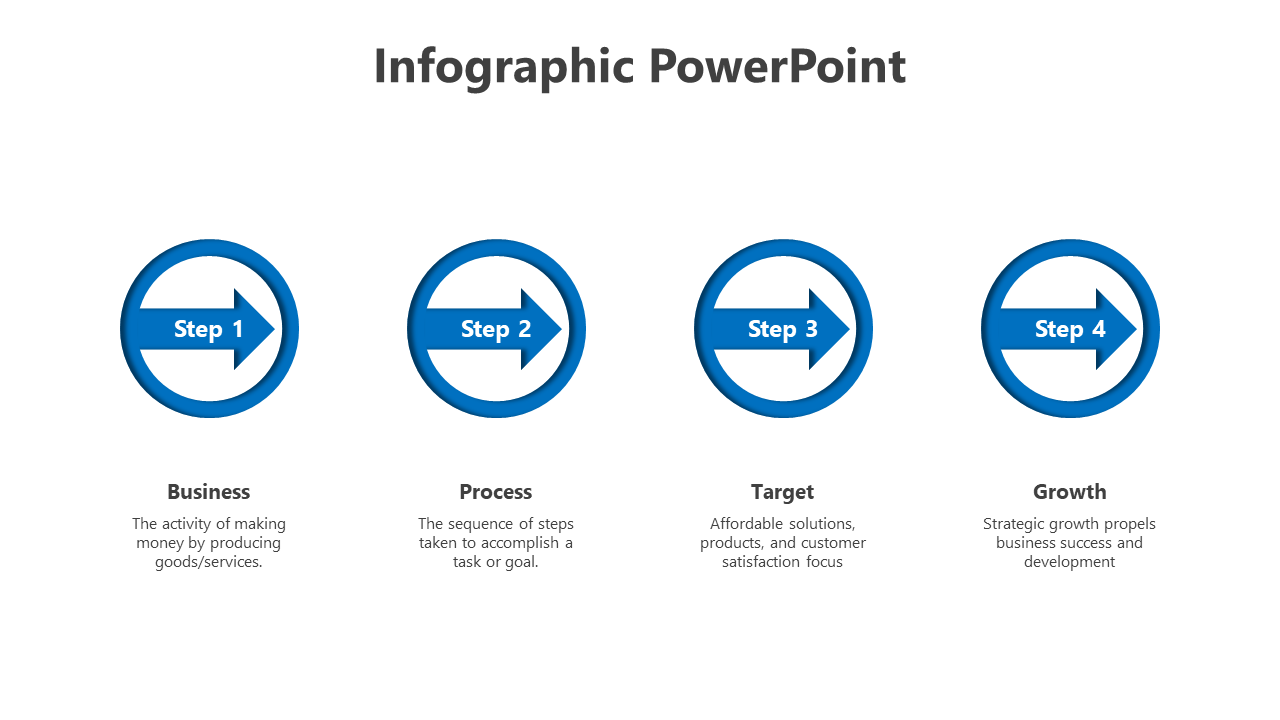 Infographic PPT Template And Google Slides With Four Nodes