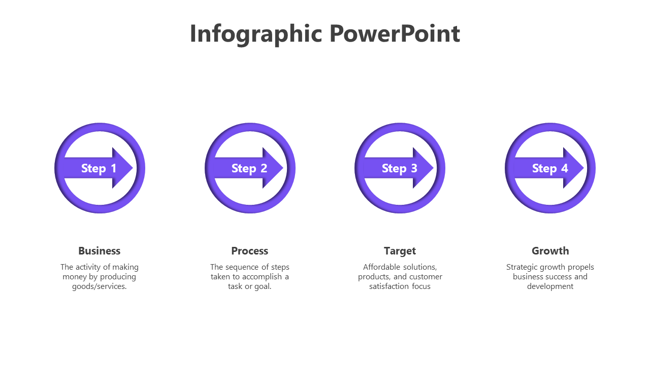 Arrow Shaped Infographic PPT And Google Slides Template