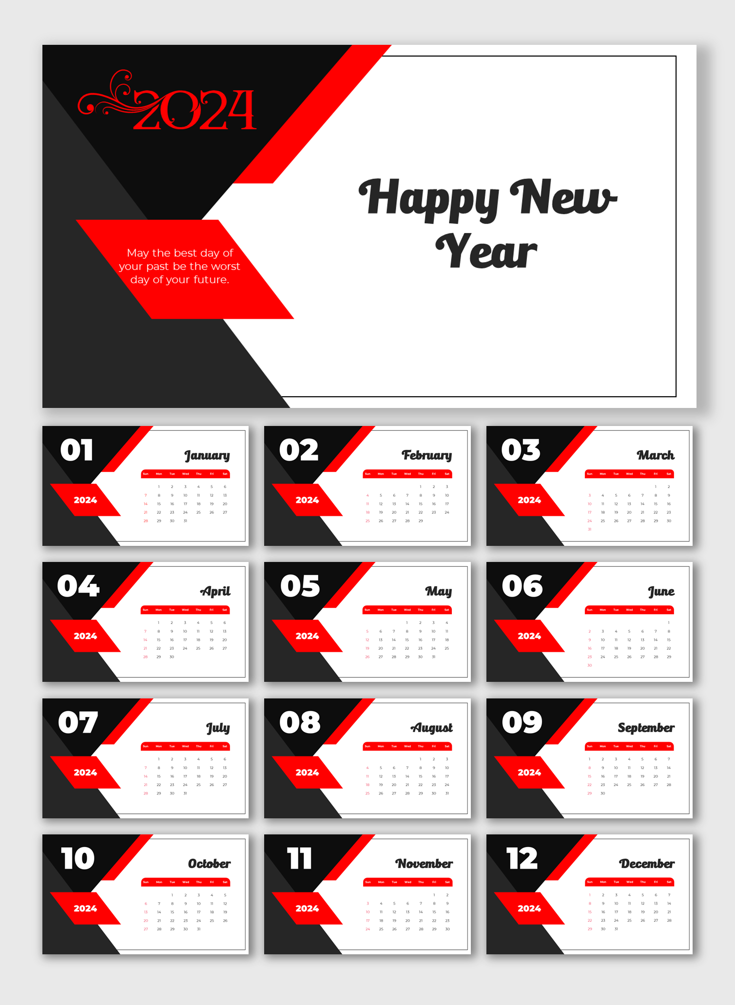 Get The Calendar 2024 PowerPoint And Google Slides Templates