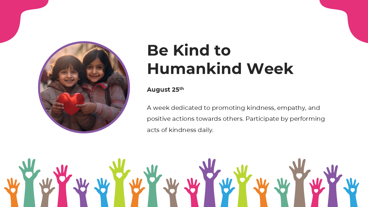 Best Be Kind To Humankind Week PPT And Google Slides